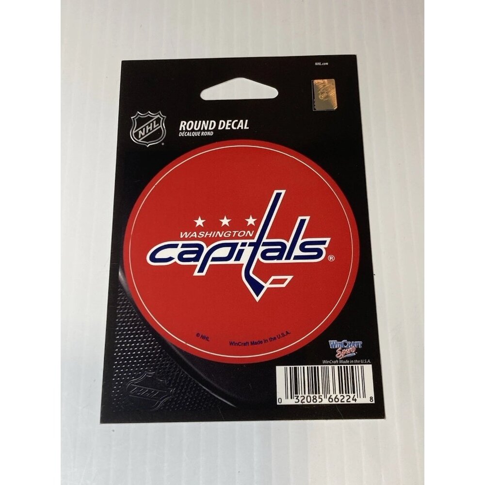 Washington Capitals Hockey NHL Round Decal Sticker Red Wincraft